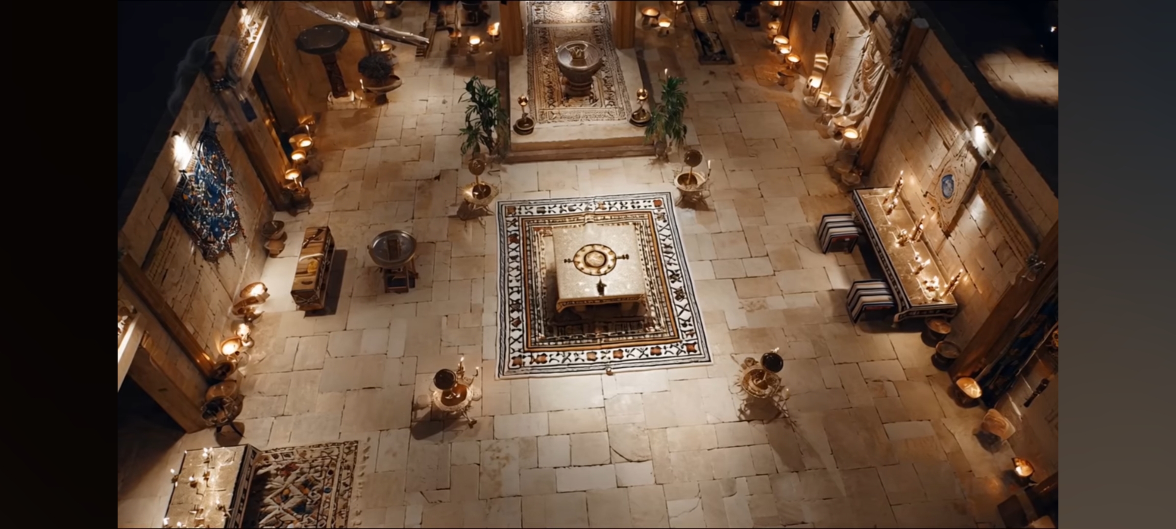 Imagen del interior del Lugar Santo